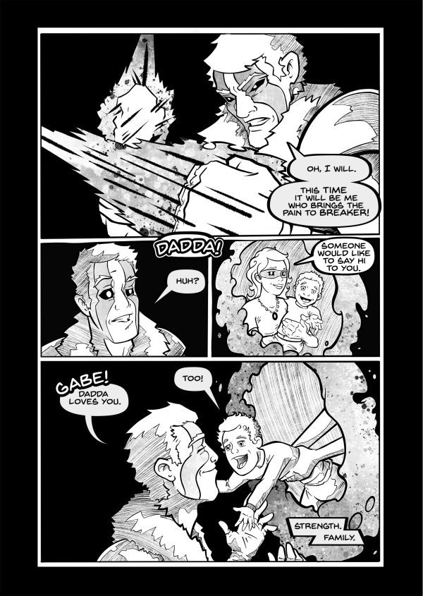 This is a sample page from the comic book Myrrom Galaxy: Oath, by Nate Lindley (aka ACP_Nate) of Awesome Combo Productions (ACP)