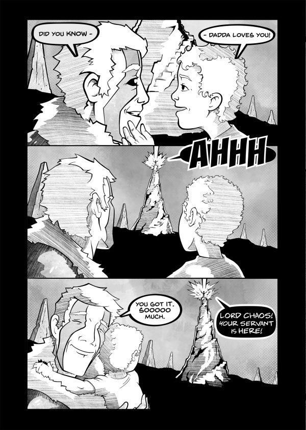 This is a sample page from the comic book Myrrom Galaxy: Oath, by Nate Lindley (aka ACP_Nate) of Awesome Combo Productions (ACP)