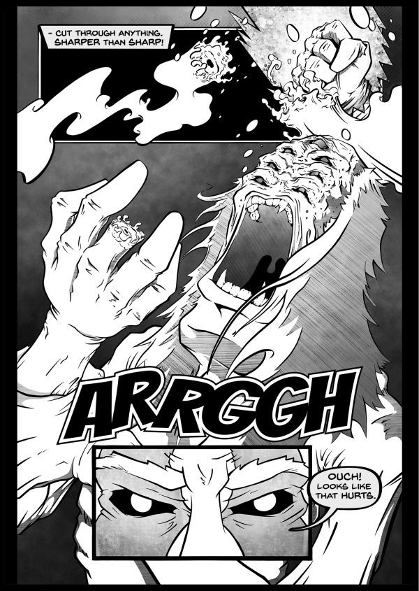 This is a sample page from the comic book Myrrom Galaxy: Oath, by Nate Lindley (aka ACP_Nate) of Awesome Combo Productions (ACP)