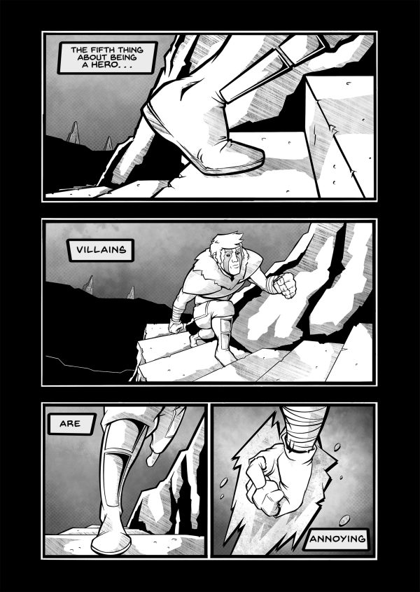 This is a sample page from the comic book Myrrom Galaxy: Oath, by Nate Lindley (aka ACP_Nate) of Awesome Combo Productions (ACP)