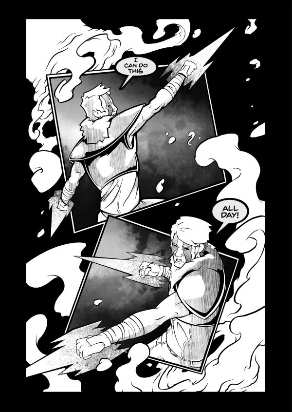 This is a sample page from the comic book Myrrom Galaxy: Oath, by Nate Lindley (aka ACP_Nate) of Awesome Combo Productions (ACP)