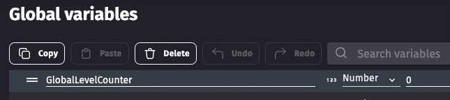 This is a picture of Global Variables used in Truth: Save the Miners!.