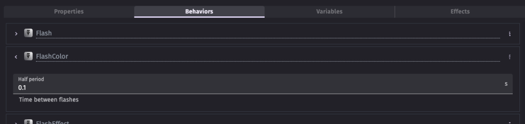 This is a picture of of the Flash Color behavior used in Truth: Save the Miners!.