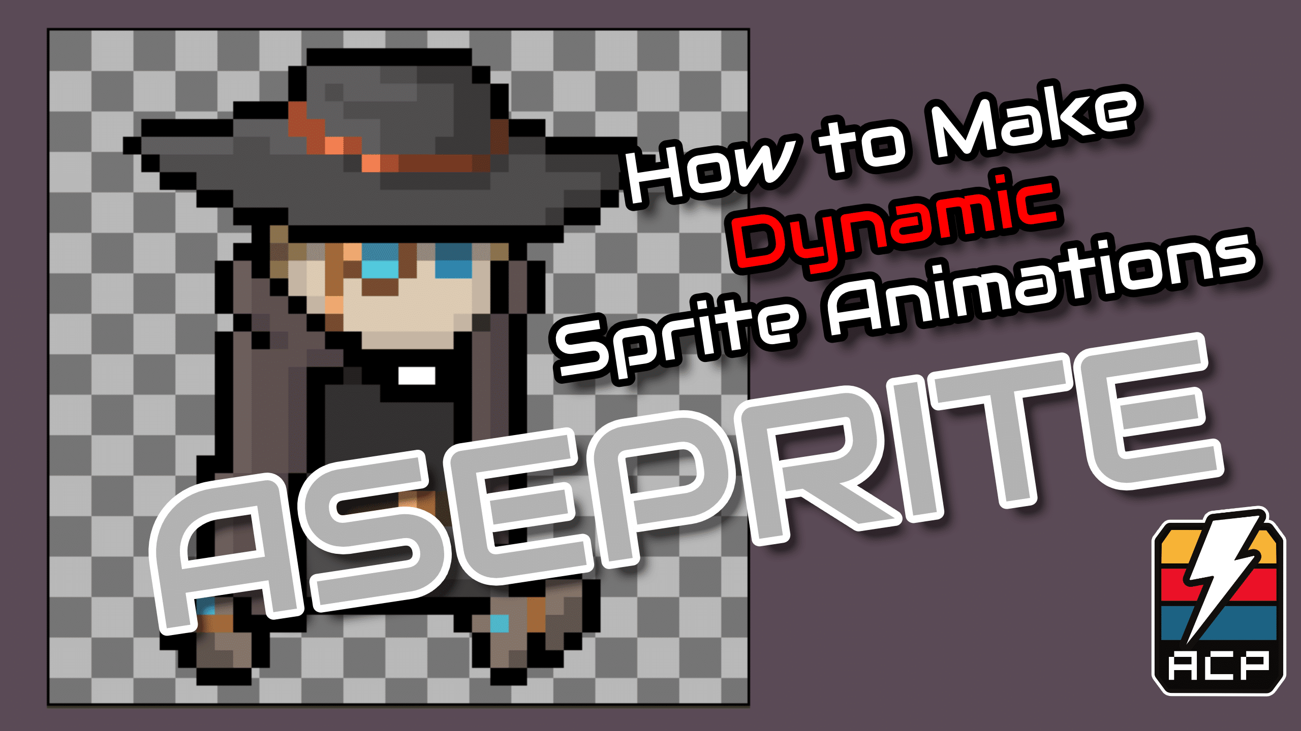 This is the cover image of How to Make Dynamic Sprite Animations with Aseprite article by Nate Lindley (aka ACP_Nate) of Awesome Combo Productions (ACP).